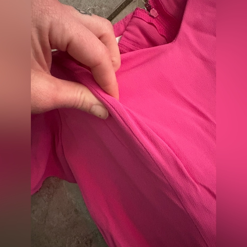 VINTAGE Pink Rhapsody Off-Shoulder Dress - Picture 8 of 15